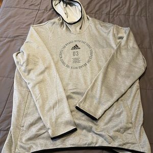 Men’s XXL gray Adidas fleece hoodie
